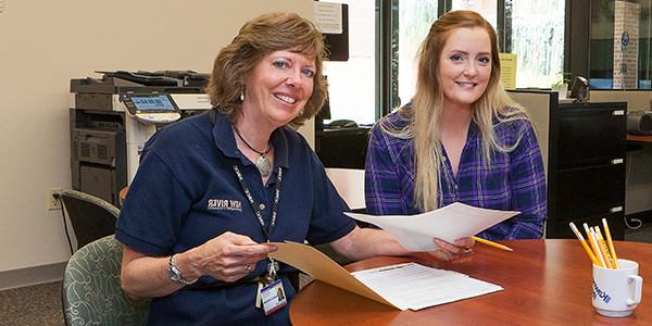 Photo of student advising session